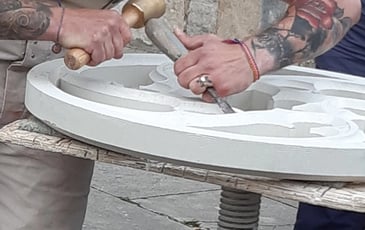 Démonstration de taille de pierre